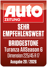 Bridgestone siegel auto zeitung sehr empfehlenswert bridgestone turanza all season 6 255 45 г17